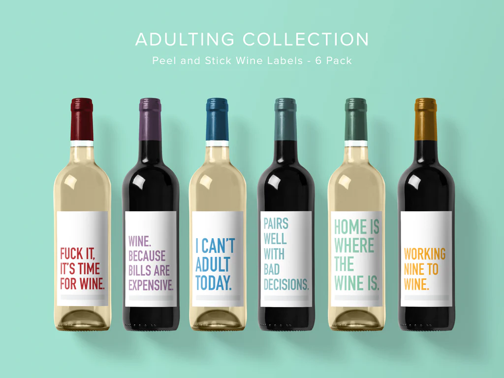 Wine Label - Adulting Collection