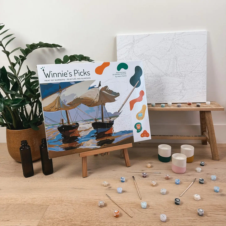 Beached Boats Paint By Numbers
