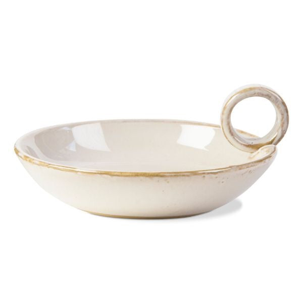 Ivory Candle Holder Plate