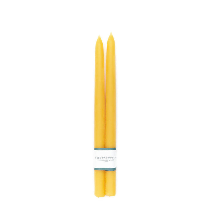 Hand Dipped Beeswax Taper Candle (Pair)