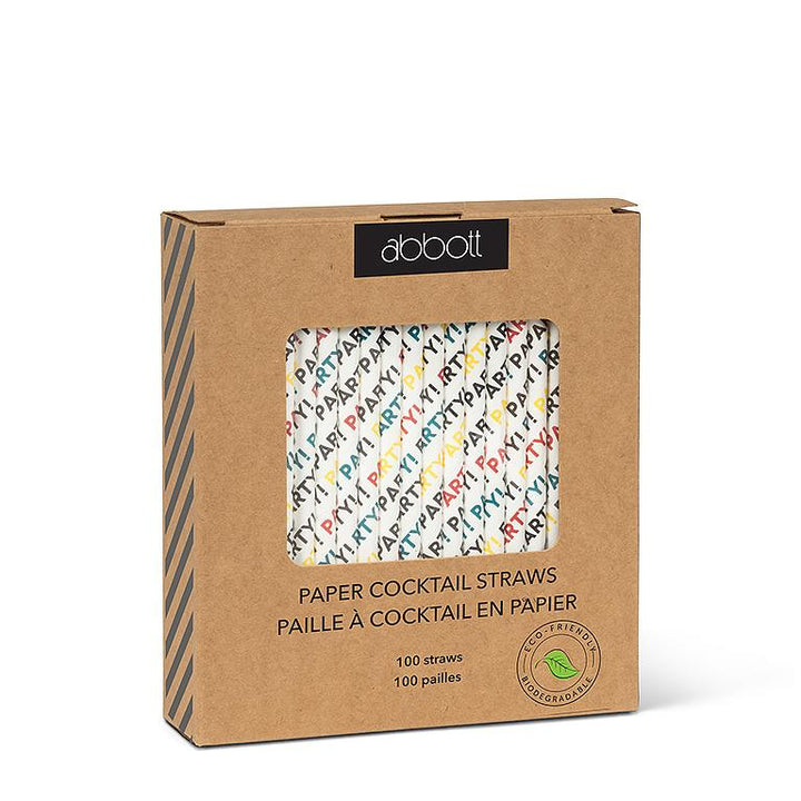 Paper Straw Allover Party, Short  (100pc)