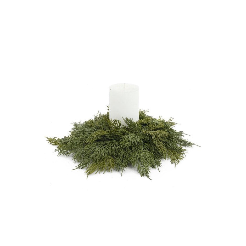 14” Cedar Candle Wreath