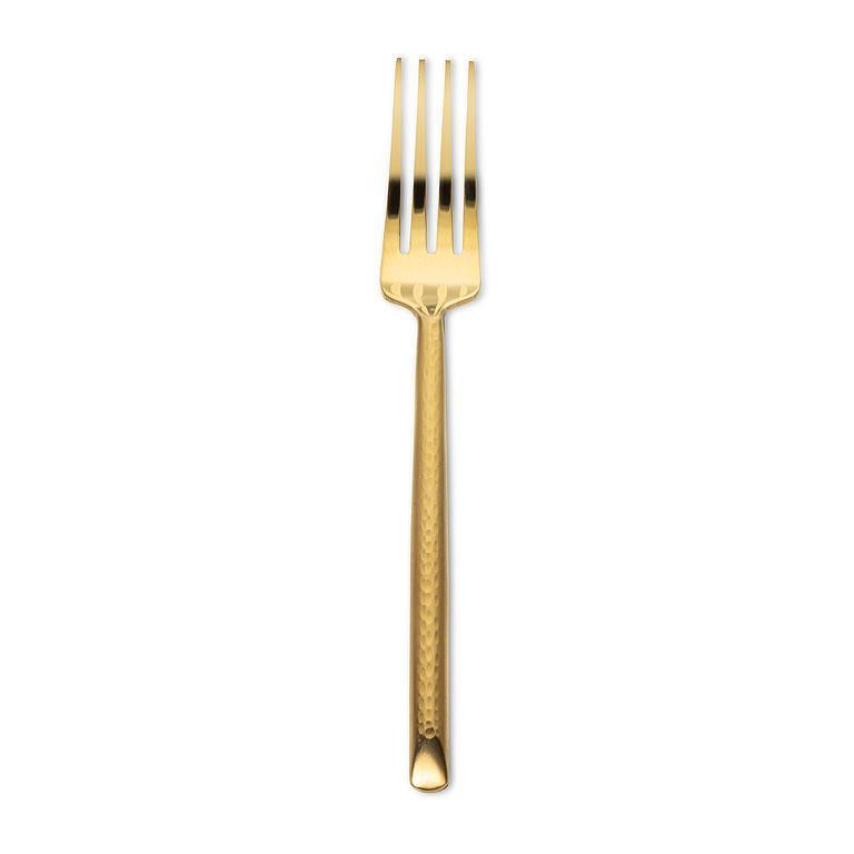 Large Gold Hammered Fork