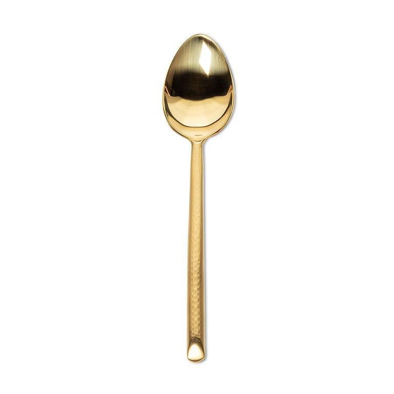 Large Gold Hammered Spoon