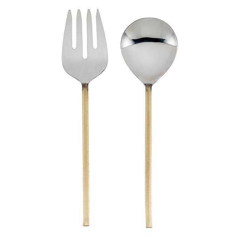 Salad Server Set With Rib Handle
