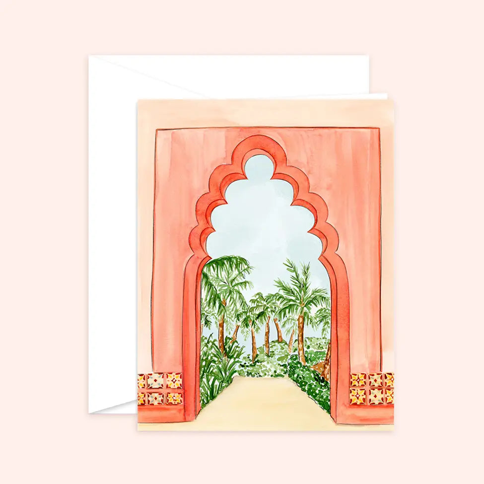 Desert Oasis Tropical Greeting Card