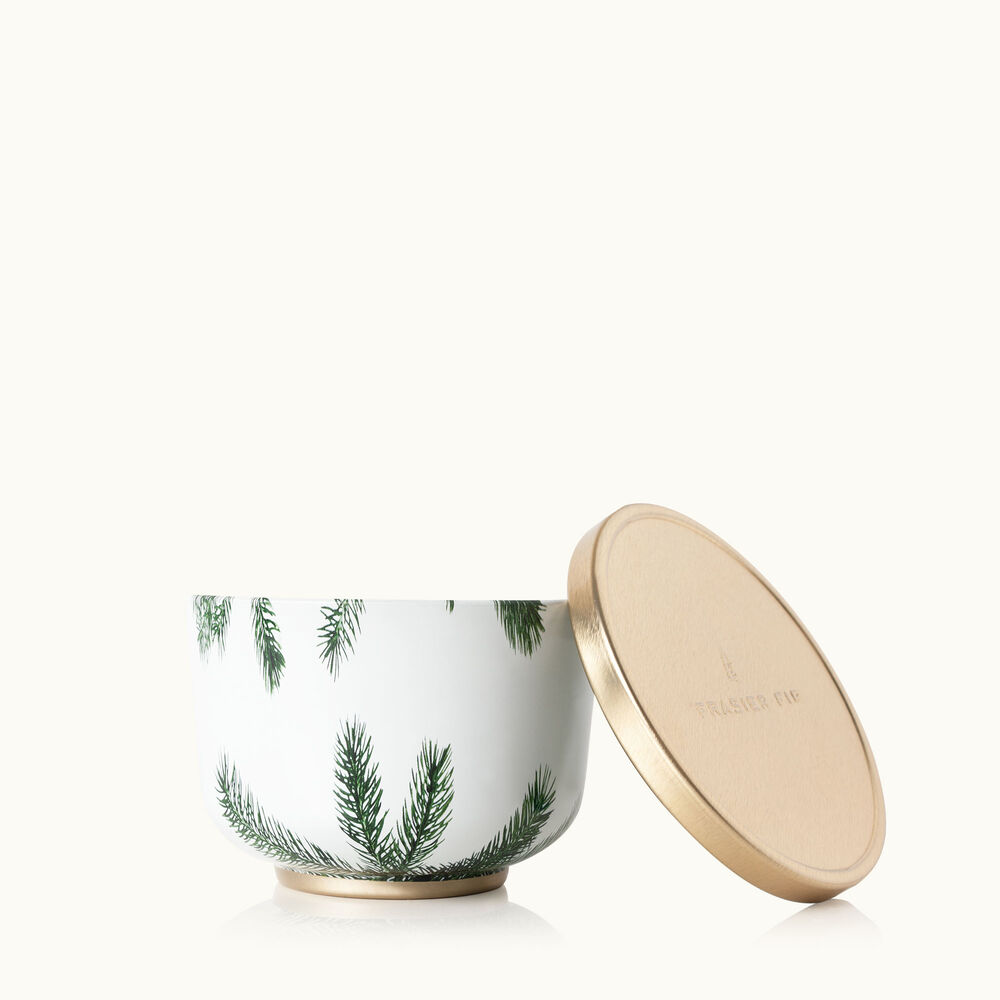 Frasier Fir Poured Candle Tin Gold Lid