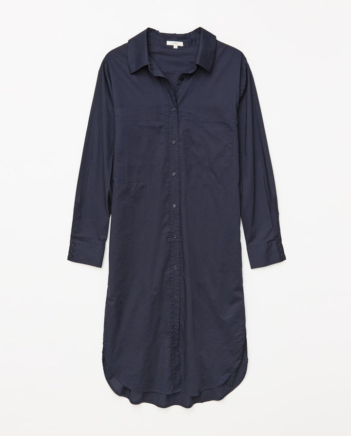 Poplin Collared-Shirt Dress