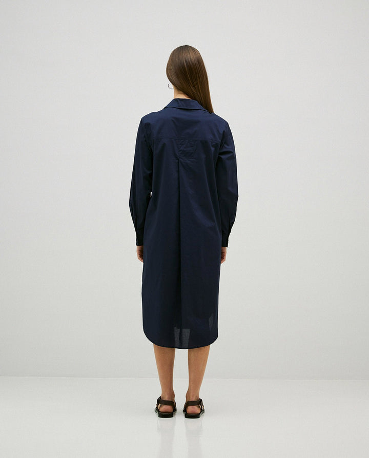 Poplin Collared-Shirt Dress