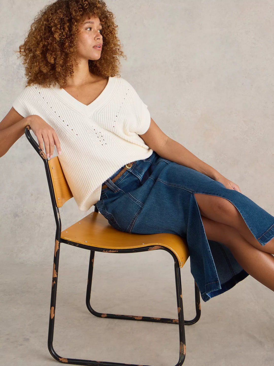 Maren Denim Midi Skirt