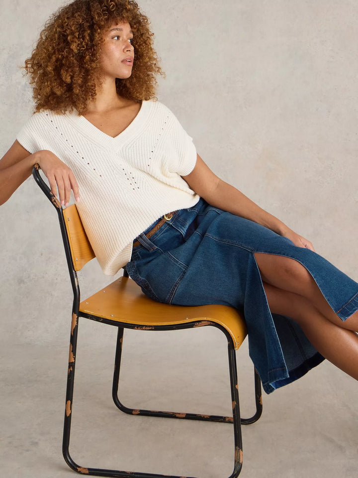 Maren Denim Midi Skirt