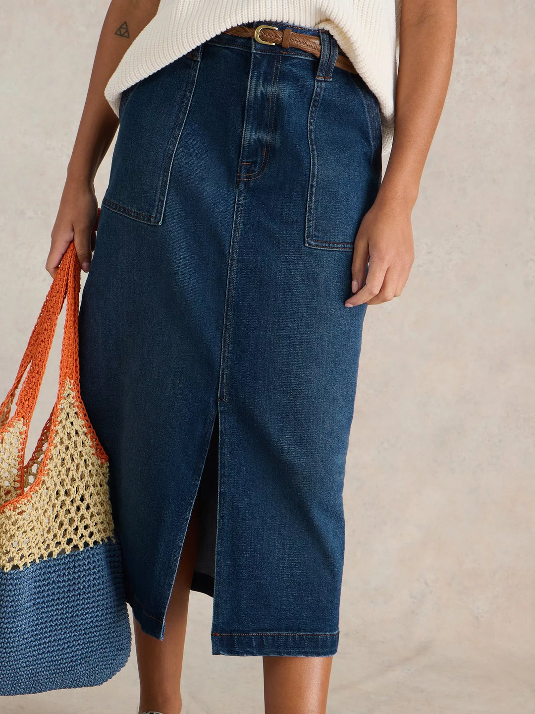 Maren Denim Midi Skirt