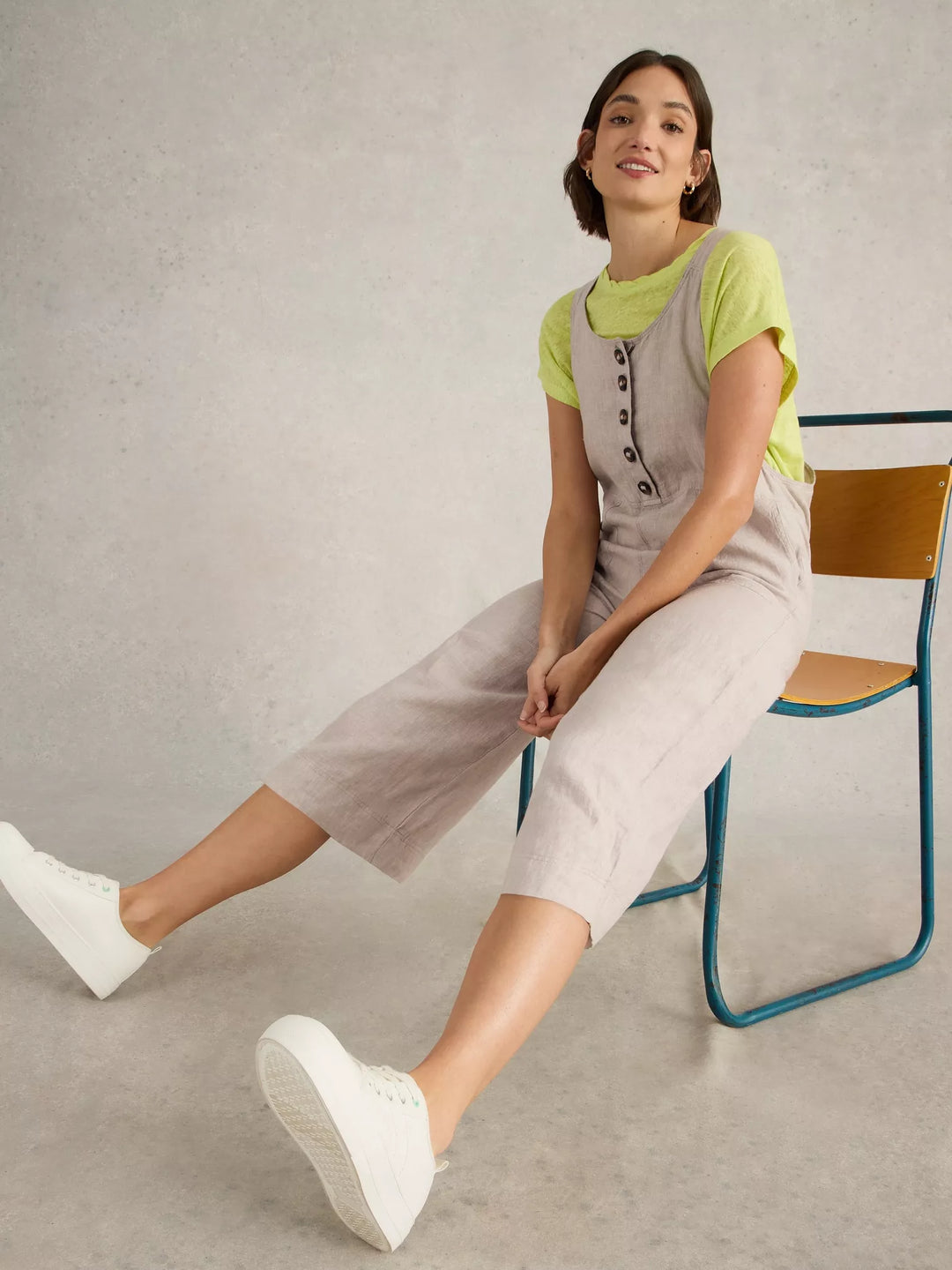 Viola Linen Dungaree