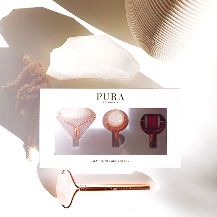 Gemstone Face Roller, Four Head Interchangeable Roller System