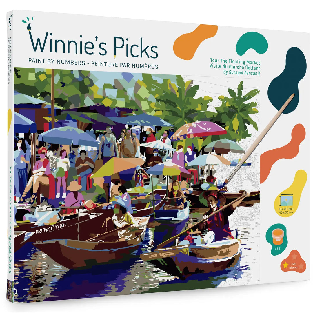 Tour the Floating Market Paint By Numbers