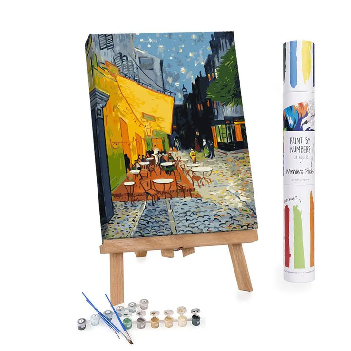 Cafe Terrace At Night Paint By Numbers