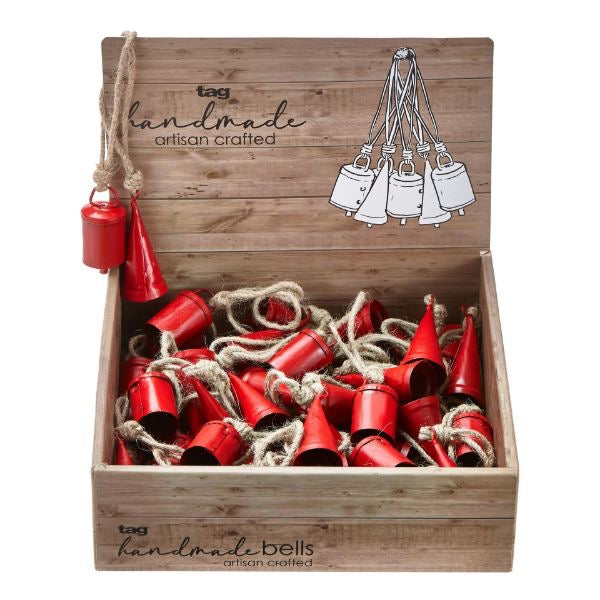 Mini Red Hanging Bells