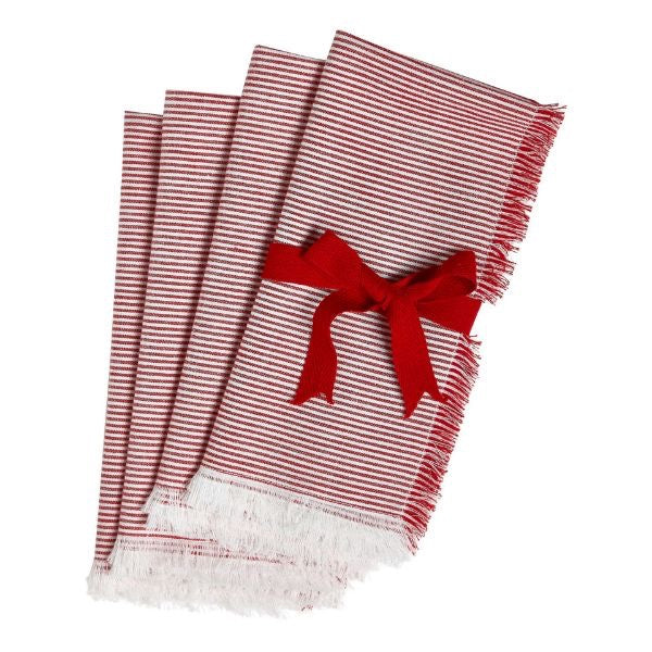 Pinstripe Fringe Napkin (SetOf4)