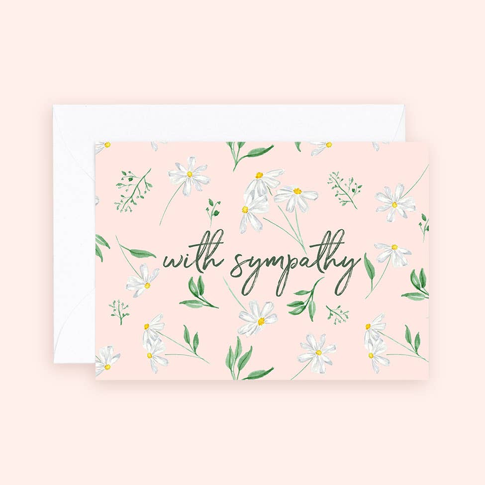 With Sympathy Daisies Mini Card