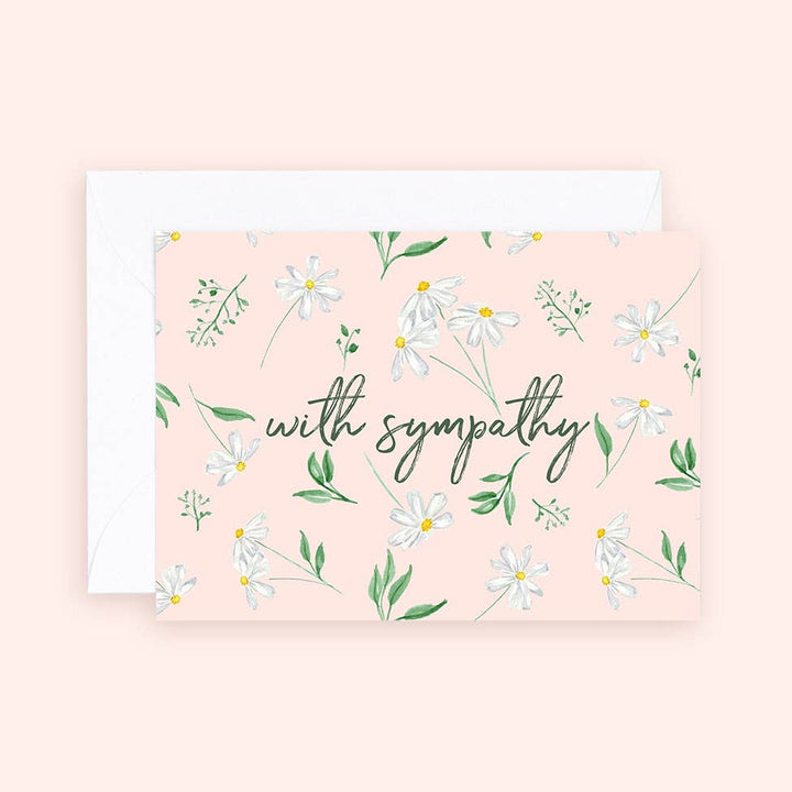 With Sympathy Daisies Mini Card