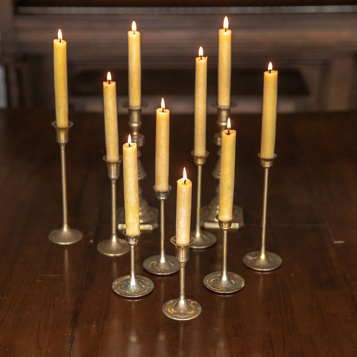 Hand Dipped Beeswax Taper Candle (Pair)