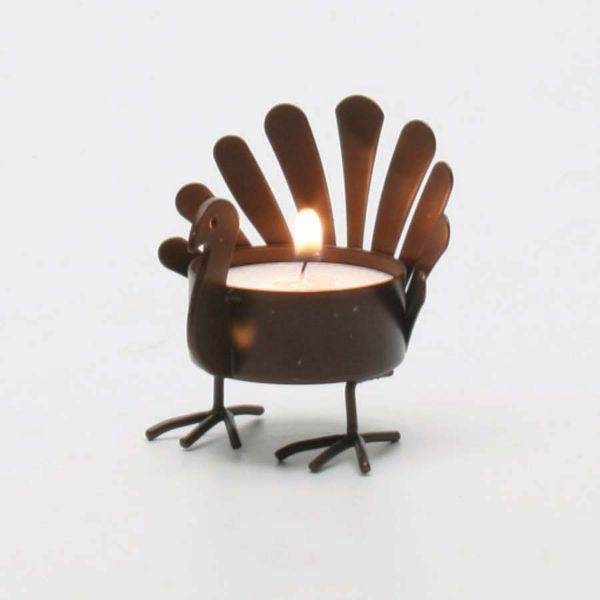 Antique Bronze Standing Turkey Tealight
