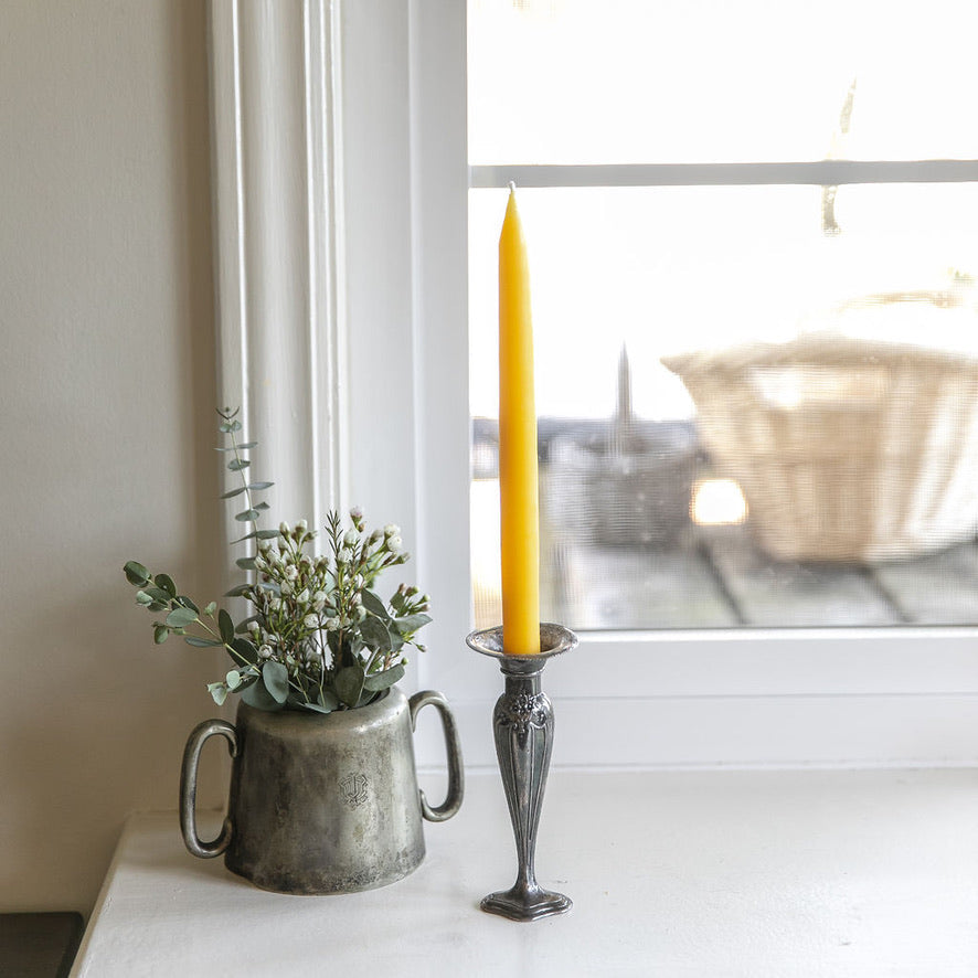 Hand Dipped Beeswax Taper Candle (Pair)