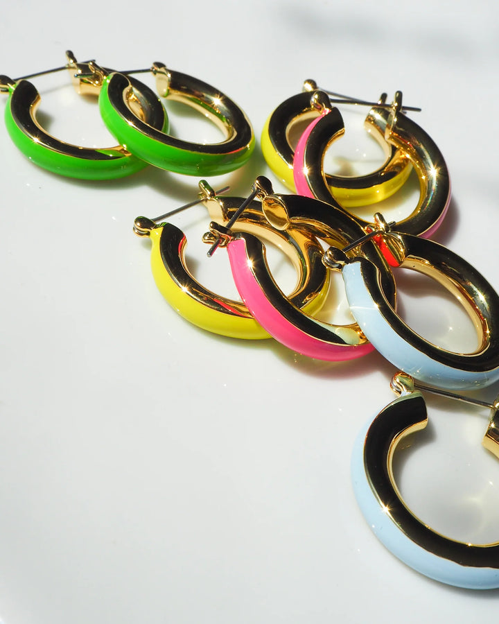 Enamel Stripe Baby Amalfi Hoops