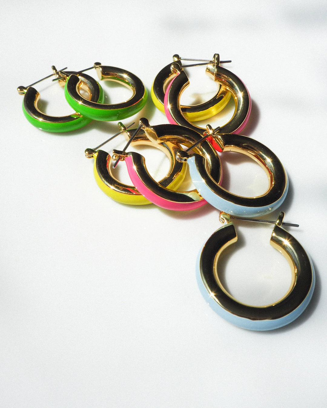 Enamel Stripe Baby Amalfi Hoops