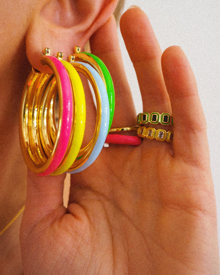 Enamel Stripe Amalfi Hoops