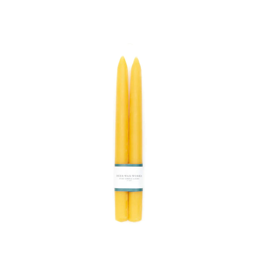 Hand Dipped Beeswax Taper Candle (Pair)
