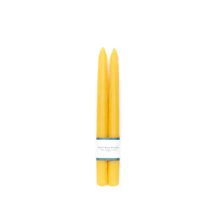 Hand Dipped Beeswax Taper Candle (Pair)