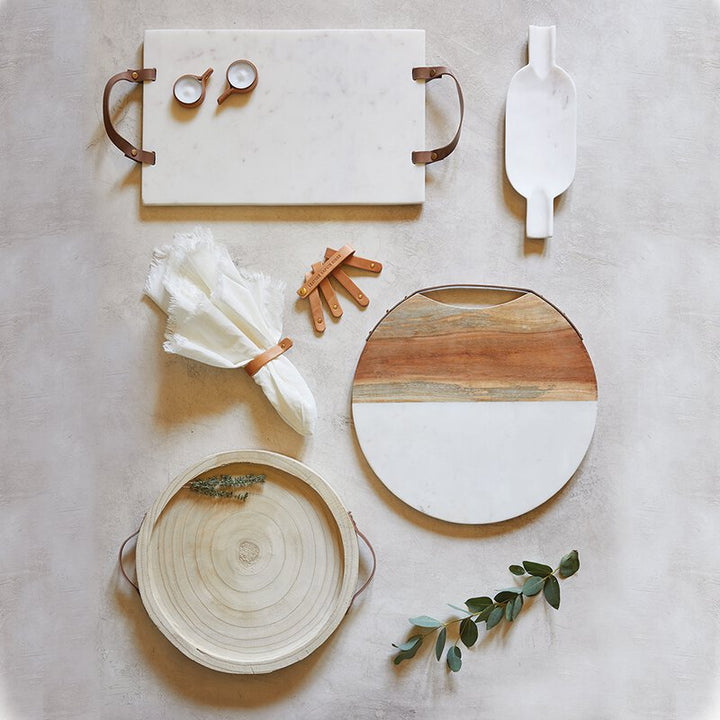 Leather Napkin Rings Set/4