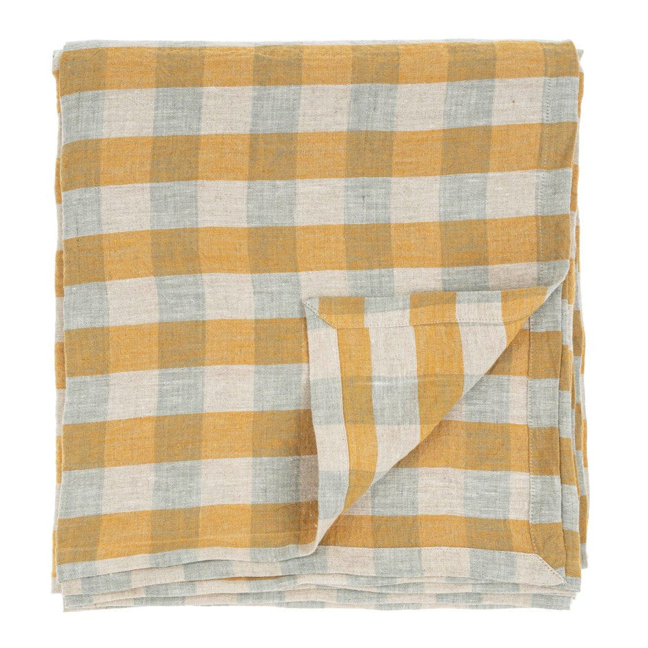 Linen Gingham Table Cloth