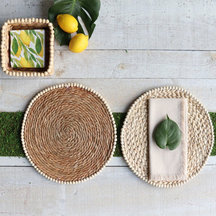 Palma Beaded Round Placemat
