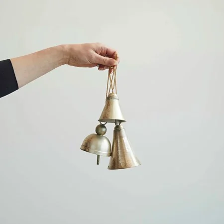Hanging Metal Bells Distressed Finished