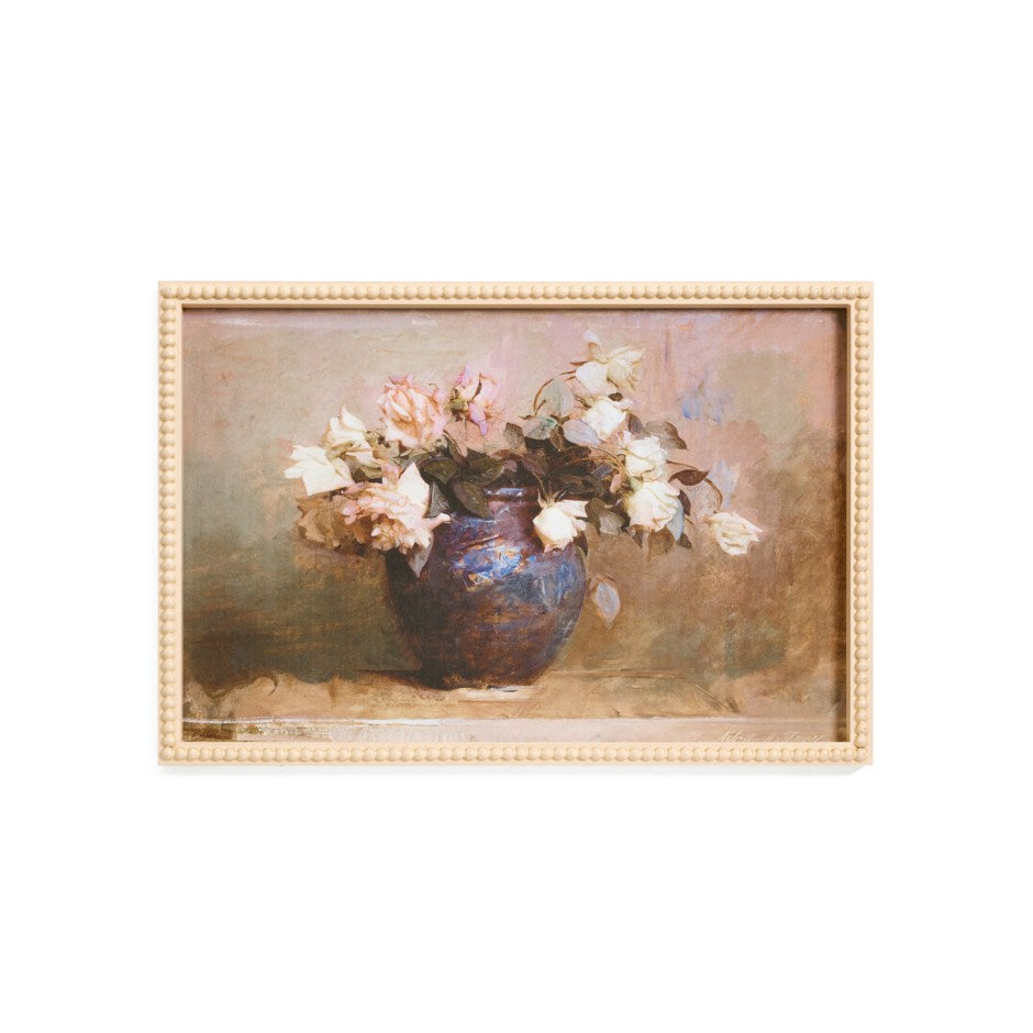 Framed Print Vase and Rose