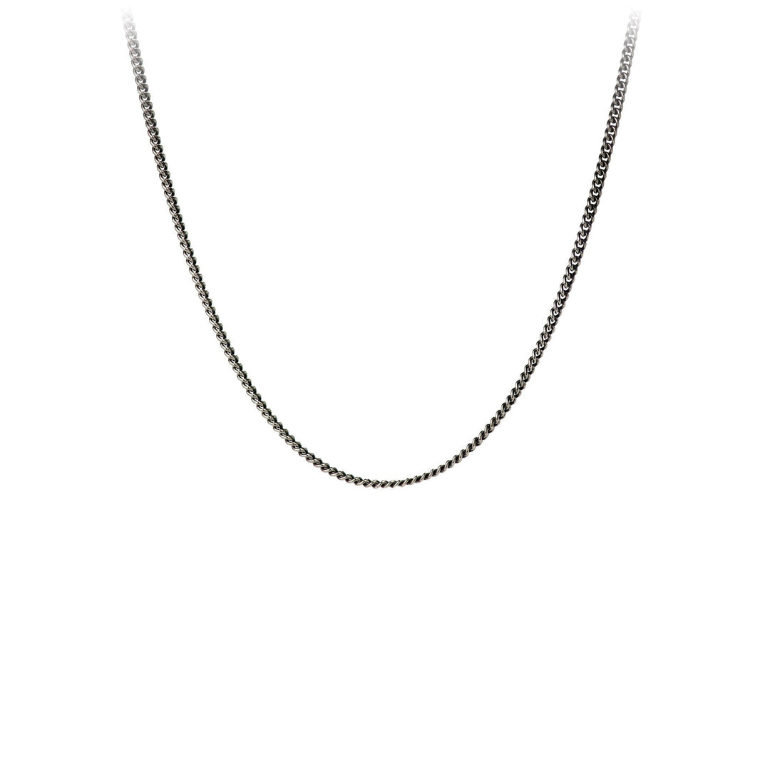 Pyrrha Oxidized Fine Curb Chain