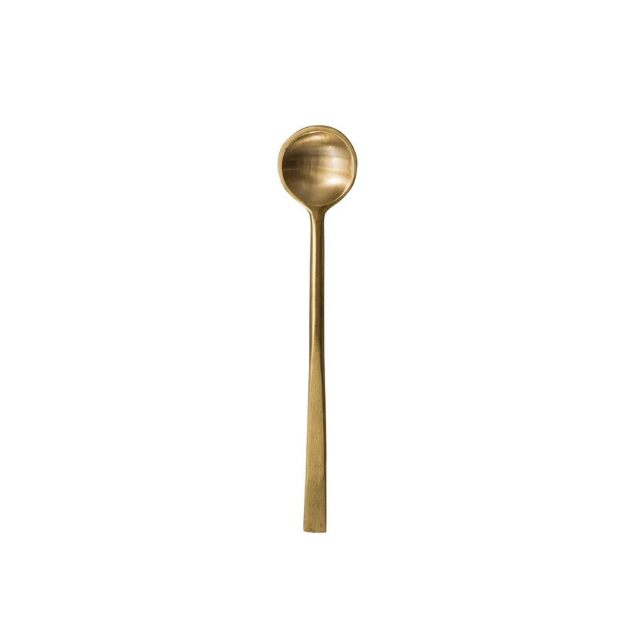 Brass Spoon With Brushed Finish