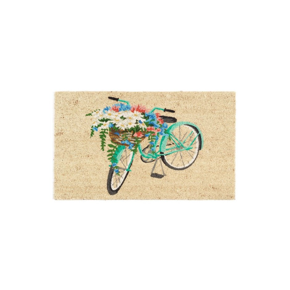 Bicycle with Flowers Doormat