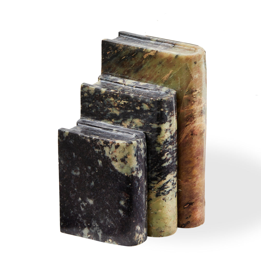 Stacked Books Soap Stone Sculpture