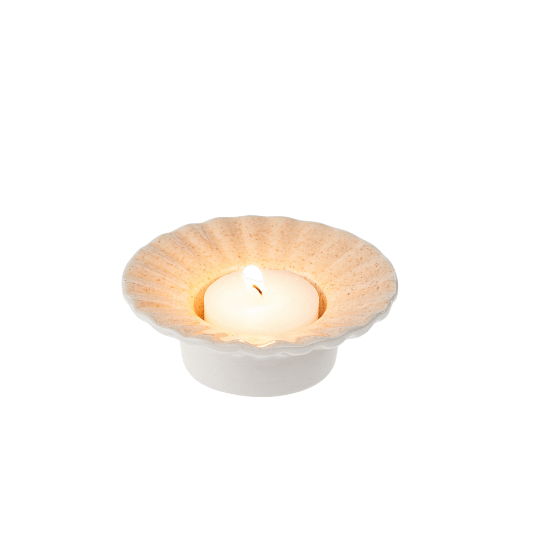 Poppy Tealight Holder Cream