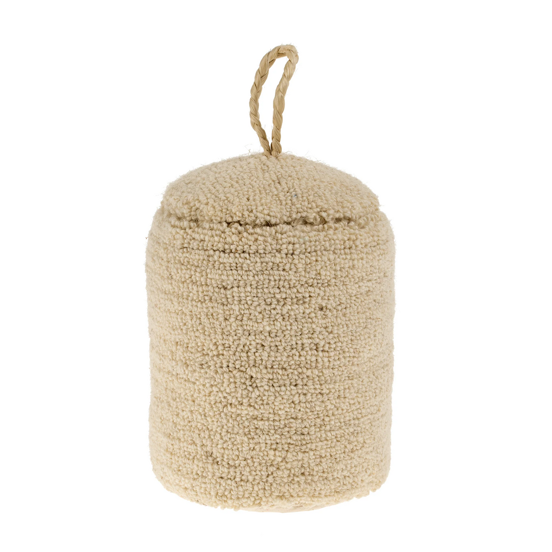 Ivory Wool Loop Doorstop