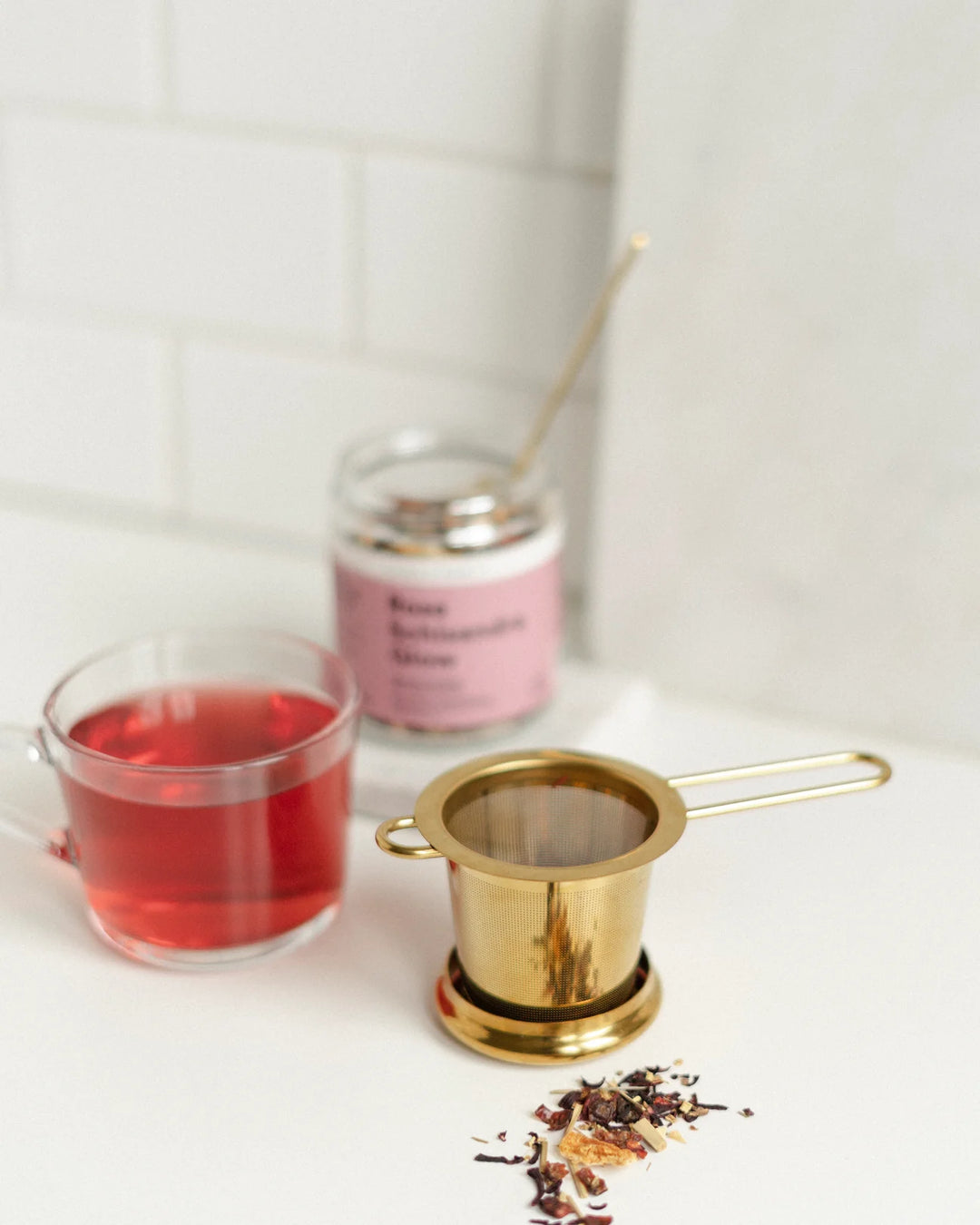Gold Tea Strainer