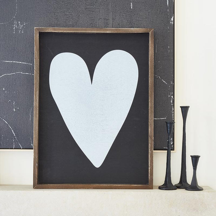 White Heart Wall Decor