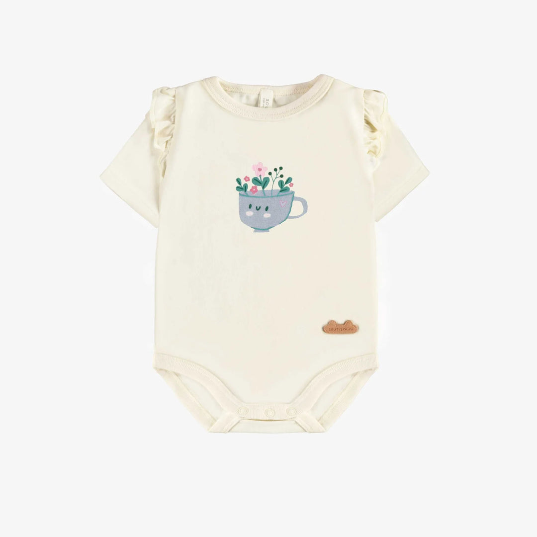 Smiling Cup Cream Bodysuit
