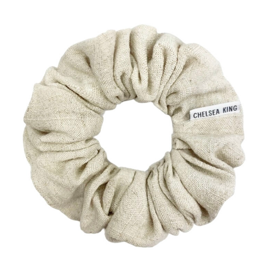 Natural Linen Scrunchie