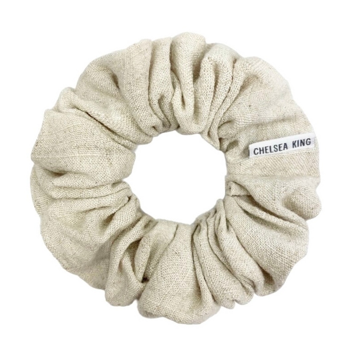 Natural Linen Scrunchie