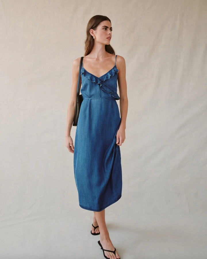 Ruffle Cami Midi Dress
