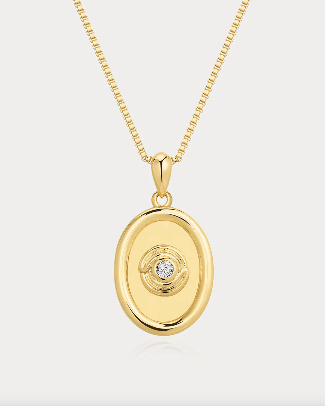 Wave Bezel Necklace